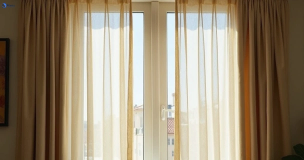Dusty and dull curtains in carlton-vic before steam cleaning